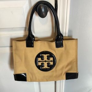Tory Burch top handle canvas purse